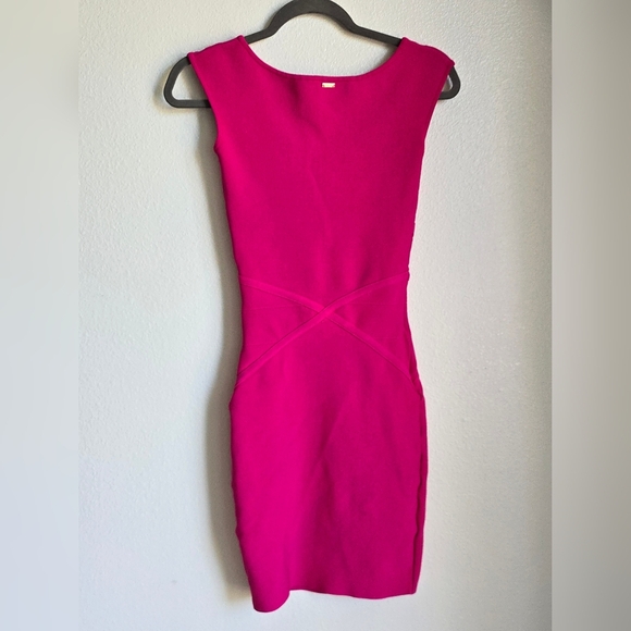 Marciano Pink Sheath Dress Asymmetrical Neckline - Picture 2 of 9